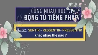 Cùng nhau học kỹ động từ tiếng Pháp - Bài 52 : SENTIR - RESSENTIR- PRESSENTIR  khác nhau thế nào ?