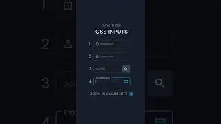 4 Input Designs For Fronted Developer | Input Using html  & css | @codebrowser 