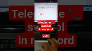 ms word phone symbol shortcut key 