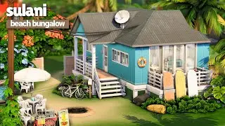 SULANI BEACH BUNGALOW ️🌊 The Sims 4 Save File Speed Build | No CC