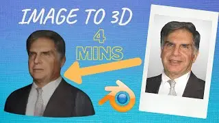 Image to 3D Model Character in 4 mins | Blender 3D tutorial | Ratan Tata 3D model | Tris to quads