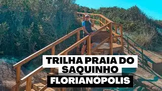Como é a TRILHA DA PRAIA DO SAQUINHO em Florianópolis