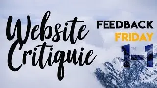 Website Critique - Reddit's Feedback Friday - Part 1-1/4 - English - FHD