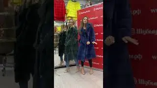 Шуба норковая, мех канадский, английский воротник, цвет синий, рукав трансформер