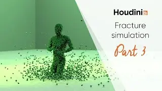 Fracture Simulation on Animated Rigs - Houdini 17 (Part 4/5 - Fracture simulation)