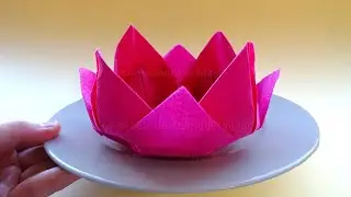 Servietten falten: Blume. Einfache Rose falten aus Serviette als Deko für Hochzeit oder Geburtstag 🌺