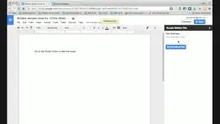 GoogleAppsScript Sample Sidebar Tutorial for +Chris Webb