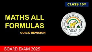 📚 All ICSE Class 10 Maths Formulas Explained | Must-Watch for Board Exam Success! 🚀
