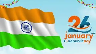 Flag Animation 26th January Indian Republic Day Green Screen in Full 4K, HD videos copyright free.