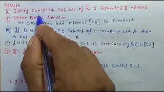 Def.... perfect set, compact set, connected set and convex set and examples