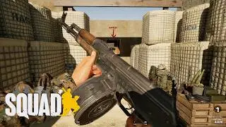 AKM Kalashnikov Assault Rifle w/75 Round Drum plus TT33 Tokarev | Squad Killhouse Weapons Showcase