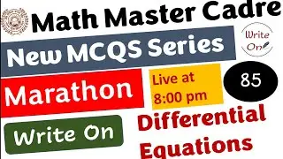 Math Master Cadre | Differential Equations| Most Important MCQs |Ch-08 |New Classes|Deeply Explained