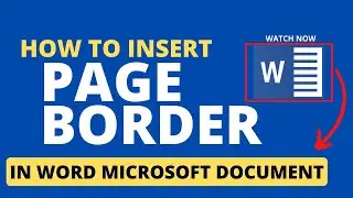 How to Insert Page Border in Word Document