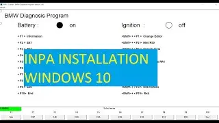 INPA Installation in Windows 10 User Guide for BMW E Series Coding