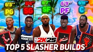 I PUT TOGETHER THE *TOP 5 SLASHER BUILDS* AT EACH POSITION TO USE IN NBA 2K25! (BEST DAY 1 SLASHERS)