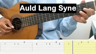 Auld Lang Syne Guitar Tutorial TAB Guitar Lessons for Beginners