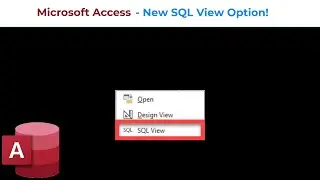 Microsoft Access - New SQL View Option