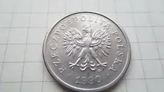 1 злотый брак аверса в виде выпуклых точек наплыва