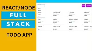 React Node.js TO DO List App | MERN Stack App (JWT, Cookies, Filters)