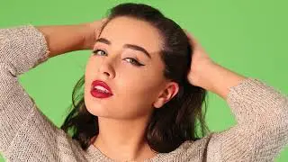 4K Green Screen female Model Video No Copyright Free to Use