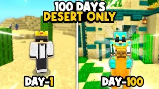 Surviving 100 Days on a Desert Only World | Minecraft Pe