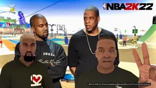 NBA2k22 Kanye West and Jay-Z team up in the PARK!!! Most OP duo to ever hit the 3v3 court!!!