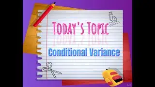 Conditional Variance ||  IFOA || IAI || Core Statistics