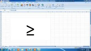 How to type greater than or equal to symbol in excel
