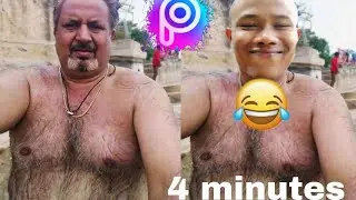 Make funny photos of your friends  in 4 minute's / PicsArt editing tutorial