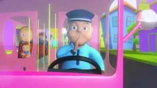 Wheels On The Bus Go Round And Round 3D Animation Children's Songs | Nursery Rhymes for Ki