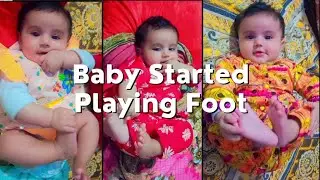 Baby Started Playing With Foot and Hands 😍