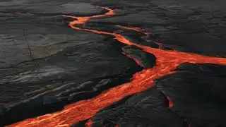 AI lava river | Close up shot | Real Lava sounds