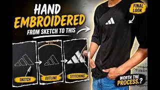DIY Hand Embroidered Logo T-Shirt Tutorial | Before & After
