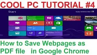 PC4: How to Save Webpages as PDF Files in Google Chrome Browser