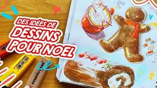On dessine la Food de Noël 🎅 | IDÉES DE DESSIN SPÉCIAL NOËL 🎄