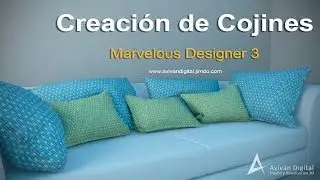 marvelous designer cojines simples
