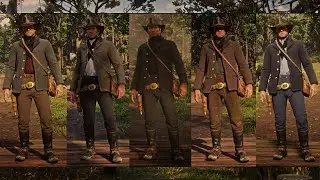 Arthur's Gunslinger Outfit Variants in Red Dead Redemption 2