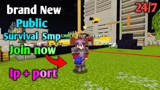 🍄 New Best 24/7 Survival Public Smp 🤯 | For Java/Pe + Cracked | Minecraft 1.21! (free to join) 🔥