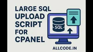 How to upload large sql file in cpanel | Large Sql file Uploader