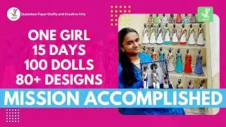 100 Newspaper doll collections -  #radhikajaworks #homedecor #returngift #100dolls #iampossible #art