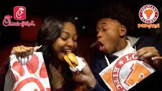Popeyes vs Chick-Fil-A  | Couples Mukbang 😍🍔
