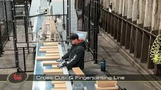 Cross-Cut and Horizontal Finger-Jointing Line with automatic stacking - Opti-Solution (1261+1497)