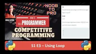 Competitive Programming in Python : Program using loops #python #coding #placement #programming