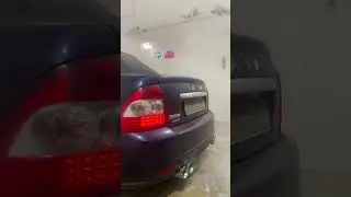 Выхлоп приора  раздвоенный stinger #ваз #лада #приора #выхлоп