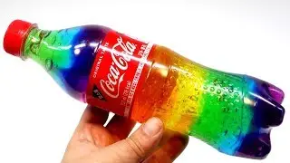 Mixing Colors Coca Cola Pudding Jelly DIY Learn Colors Slime