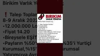Pltur ve Brkvy halka arz sakın kaçırma!