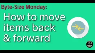 How to move items back and forward