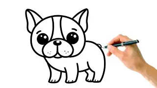 Drawing A Cute Dog Tutorial Step-By-Step Guide Tutorial For Kids Coloring Drawing Easy