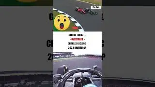 George Russell Amazing pass on Charles Leclerc 2023 British Grand Prix #shorts #f1 #formula1