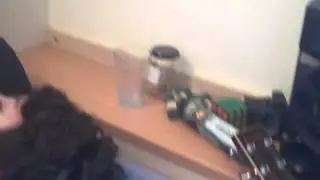 Sam sleeping with his eyes open